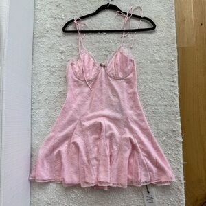 New MAJORELLE Soft Pink Lace Slip Dress